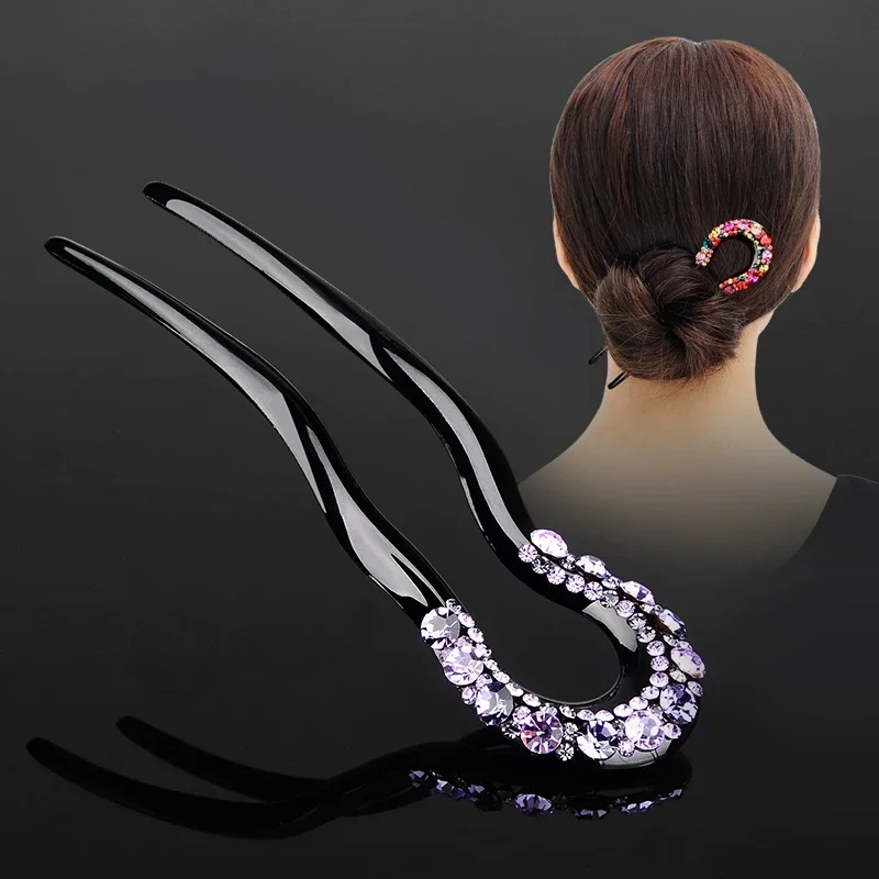 Vintage Crystal Hair Fork Hairpins U-Shape Hair Stick Hairclips Women Rhinestone Hair Accessories Flower Hairpin Fashion Combs
Vintage Crystal Hair Fork Hairpins U-Shape Hair Stick Hairclips Women Rhinestone Hair Accessories Flower Hairpin Fashion Combs