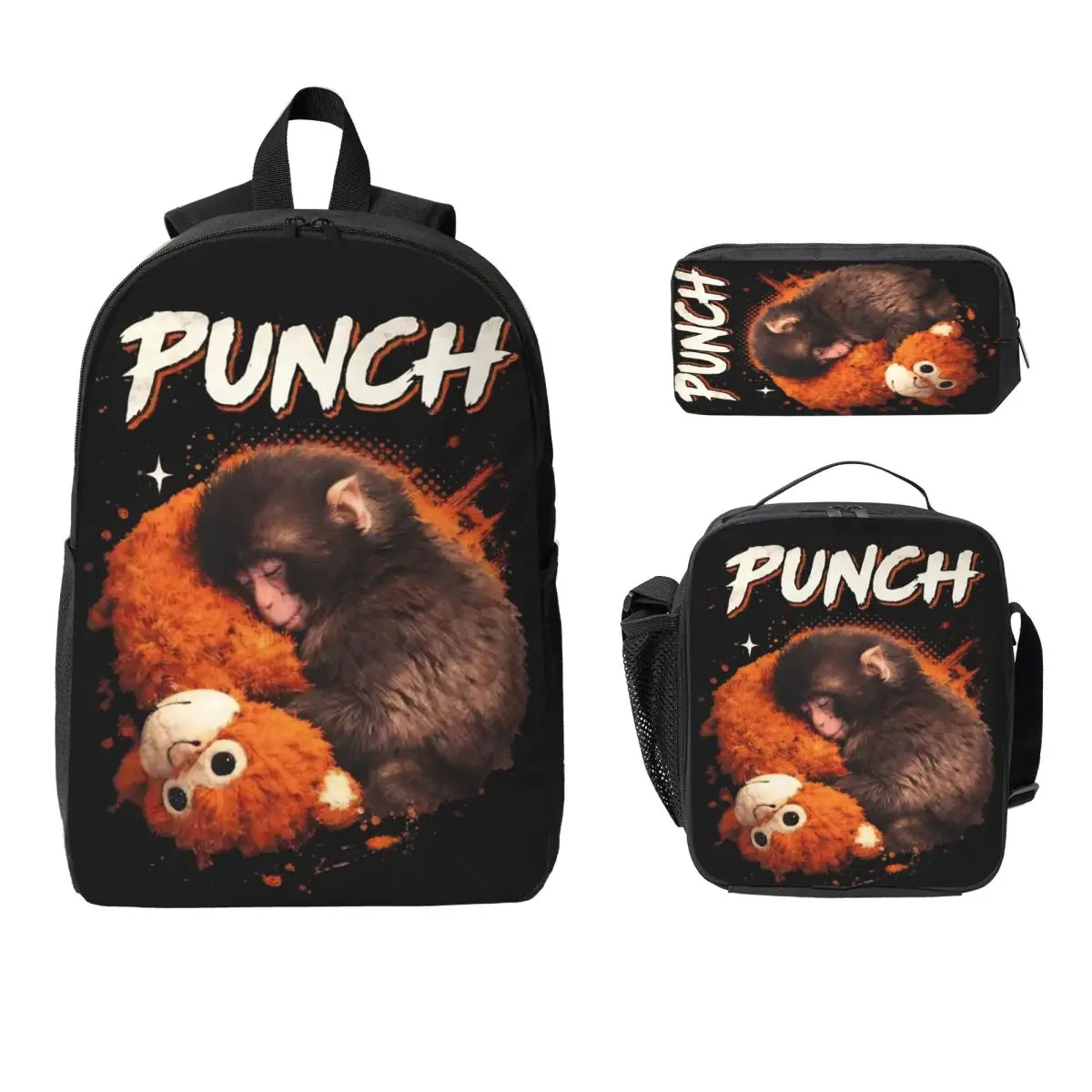 Punch Monkey Kids Backpack Lunch Box Pencil Boxes for Boys Girls Kindergarten Backpacks School bag Bookbag Set
Punch Monkey Kids Backpack Lunch Box Pencil Boxes for Boys Girls Kindergarten Backpacks School bag Bookbag Set