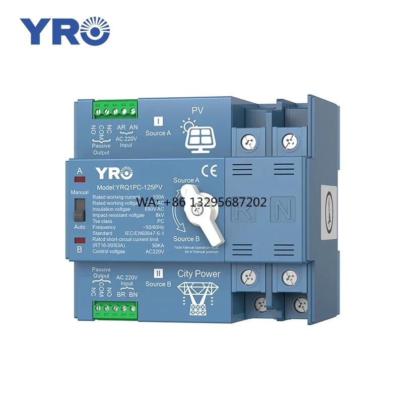 ATS 125A Wholesale Automatic Transfer Switch Controller ATS Mini with CE Certificate Commutatore Automatico Di Rete
ATS 125A Wholesale Automatic Transfer Switch Controller ATS Mini with CE Certificate Commutatore Automatico Di Rete
