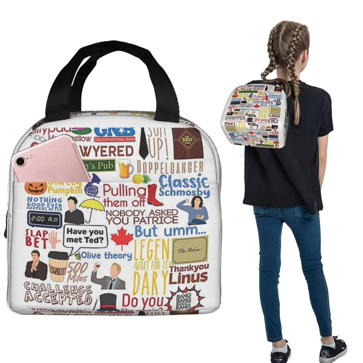 Legendary Chronicles How I Met Your Mother Insulated Lunch Bag for Women Kids Portable Food Boxes Thermal Lunch Box Tote
Legendary Chronicles How I Met Your Mother Insulated Lunch Bag for Women Kids Portable Food Boxes Thermal Lunch Box Tote