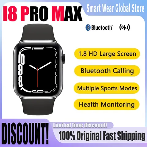 2025 I8 Pro Max Smart Watch Sport Fitness Tracker Custom Smartwatch Men Women Gift For Apple Phone PK IWO 27