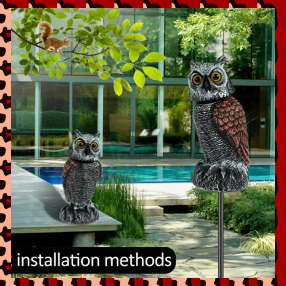 A72P Owl Scare Control Devices With 360° Swivel Fake Owl Decoy Owl Bird Deterrent Garden Decoration
A72P Owl Scare Control Devices With 360° Swivel Fake Owl Decoy Owl Bird Deterrent Garden Decoration