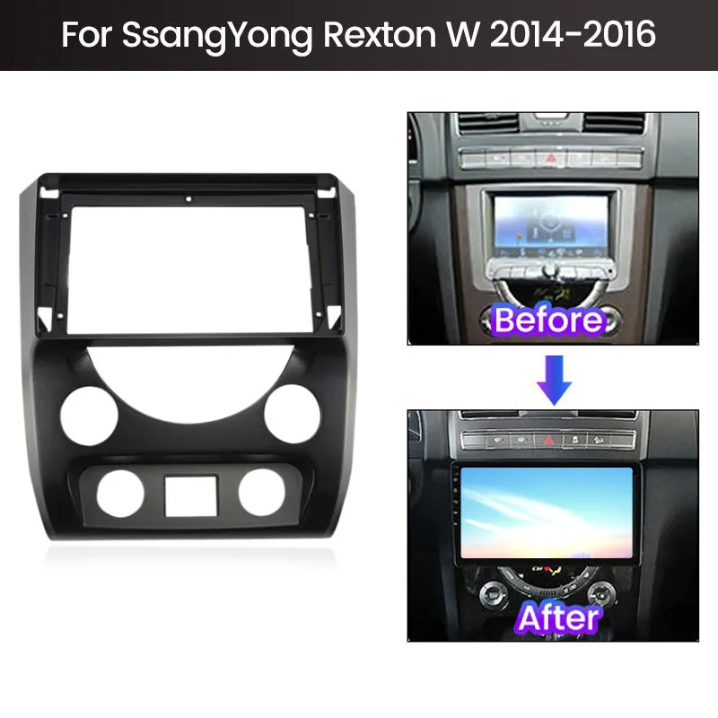 Car Fascia for SSANG YONG REXTON W 2014-2016 9-inch Central Control Navigation Frame GPS Radio Frame Panel Dash Kit
Car Fascia for SSANG YONG REXTON W 2014-2016 9-inch Central Control Navigation Frame GPS Radio Frame Panel Dash Kit