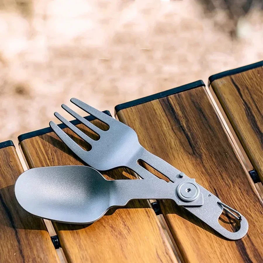 2-in-1 multifunctional Pure Titanium Cutlery with Folding Spoon and Fork Combo,Perfect for Hiking,Camping,or Backpacking Trips
2-in-1 multifunctional Pure Titanium Cutlery with Folding Spoon and Fork Combo,Perfect for Hiking,Camping,or Backpacking Trips