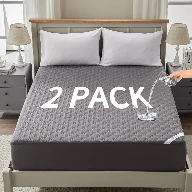 2 Pack Waterproof Mattress Protector, Full Size Mattress Pad with Deep Pocket 6"-15" Depth, Soft Breathable Dirt-Proof Single
2 Pack Waterproof Mattress Protector, Full Size Mattress Pad with Deep Pocket 6"-15" Depth, Soft Breathable Dirt-Proof Single