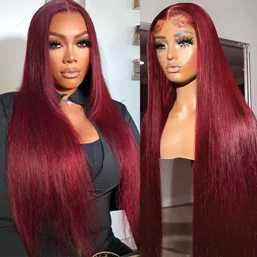 99j 13x6 HD Lace Frontal Human Hair Wig Straight Burgundy HD Lace Front Human Hair Wigs for Women Colored Human Hair Wig 52 Inch
99j 13x6 HD Lace Frontal Human Hair Wig Straight Burgundy HD Lace Front Human Hair Wigs for Women Colored Human Hair Wig 52 Inch