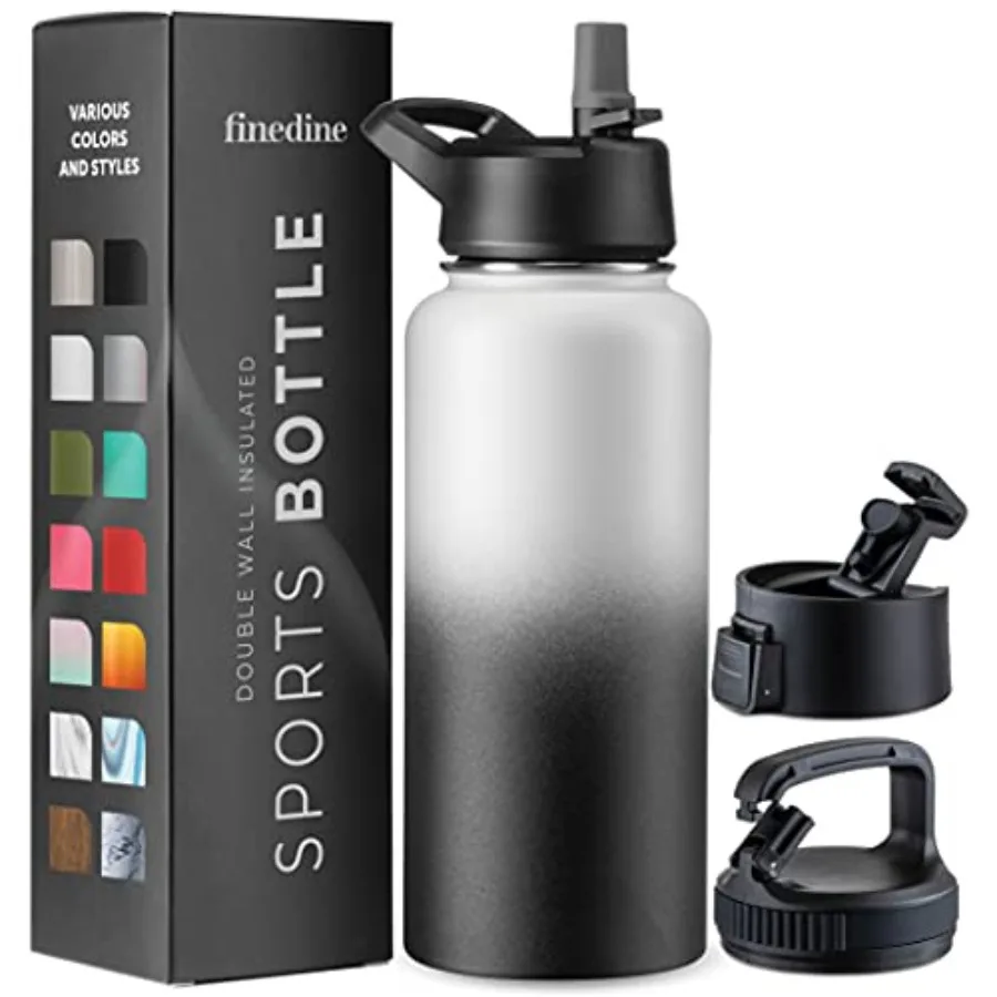 Triple Walled, Insulated Water Bottles with Straw - Stainl Steel Metal Bottle W/ 3 Leak Proof Lids - For Travel, School, Sports
Triple Walled, Insulated Water Bottles with Straw - Stainl Steel Metal Bottle W/ 3 Leak Proof Lids - For Travel, School, Sports