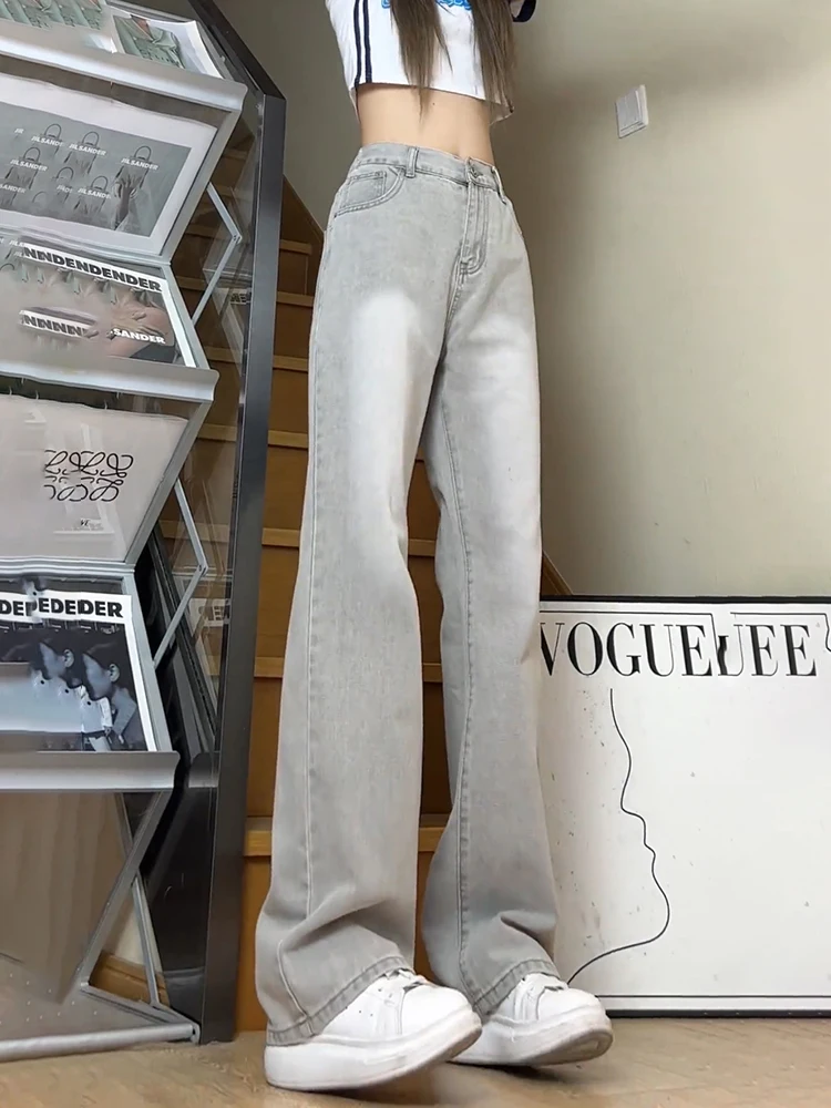 American Style High Waist Smoke Grey Jeans Men's Summer Tall Extended Length Elastic Slim Fit Narrow Version Micro Flared Pants
American Style High Waist Smoke Grey Jeans Men's Summer Tall Extended Length Elastic Slim Fit Narrow Version Micro Flared Pants