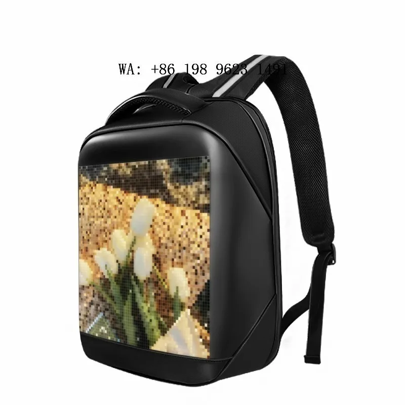 APP Control Custom LED Backpack Display Rechargeable Glowing Bag Programmable Outdoor Commercial Advertising Screen
APP Control Custom LED Backpack Display Rechargeable Glowing Bag Programmable Outdoor Commercial Advertising Screen