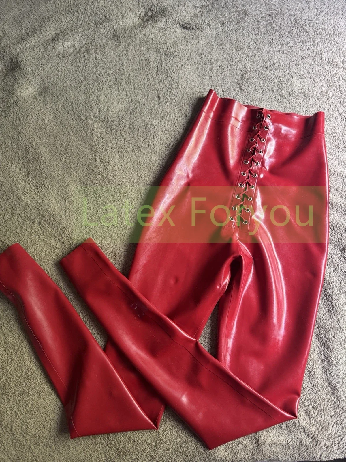 Red Natural Woman High Waist Latex Pants Front Lace Up Rubber Female Trousers Halloween Cosplay Costume Latex Lady's Leggings
Red Natural Woman High Waist Latex Pants Front Lace Up Rubber Female Trousers Halloween Cosplay Costume Latex Lady's Leggings