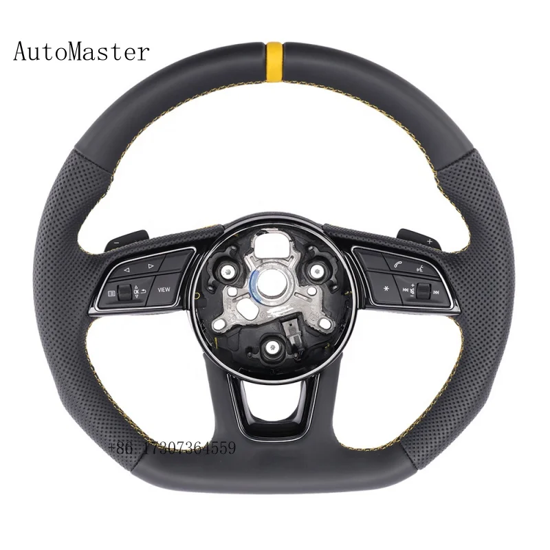 Высококачественный кастомный руль для Audi B9, без накладки, с желтым указателем поворота, оптом
Высококачественный кастомный руль для Audi B9, без накладки, с желтым указателем поворота, оптом