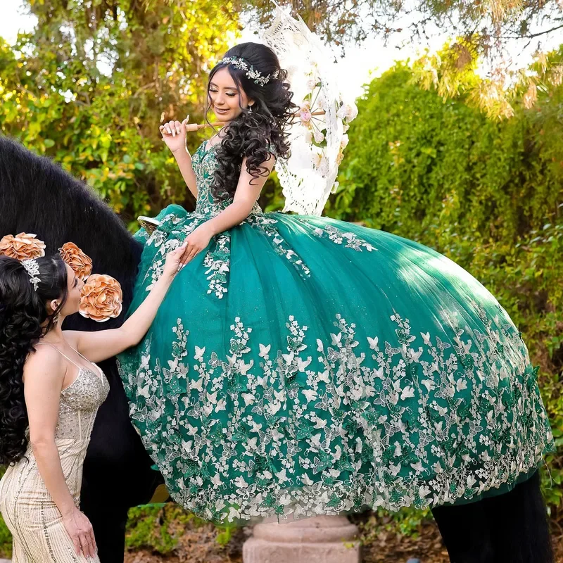 Green Girl Birthday Gown Dresses Of 15 Anos Ball Gown Quinceanera Dresses 3D Flowers Formal Party Dress
Green Girl Birthday Gown Dresses Of 15 Anos Ball Gown Quinceanera Dresses 3D Flowers Formal Party Dress