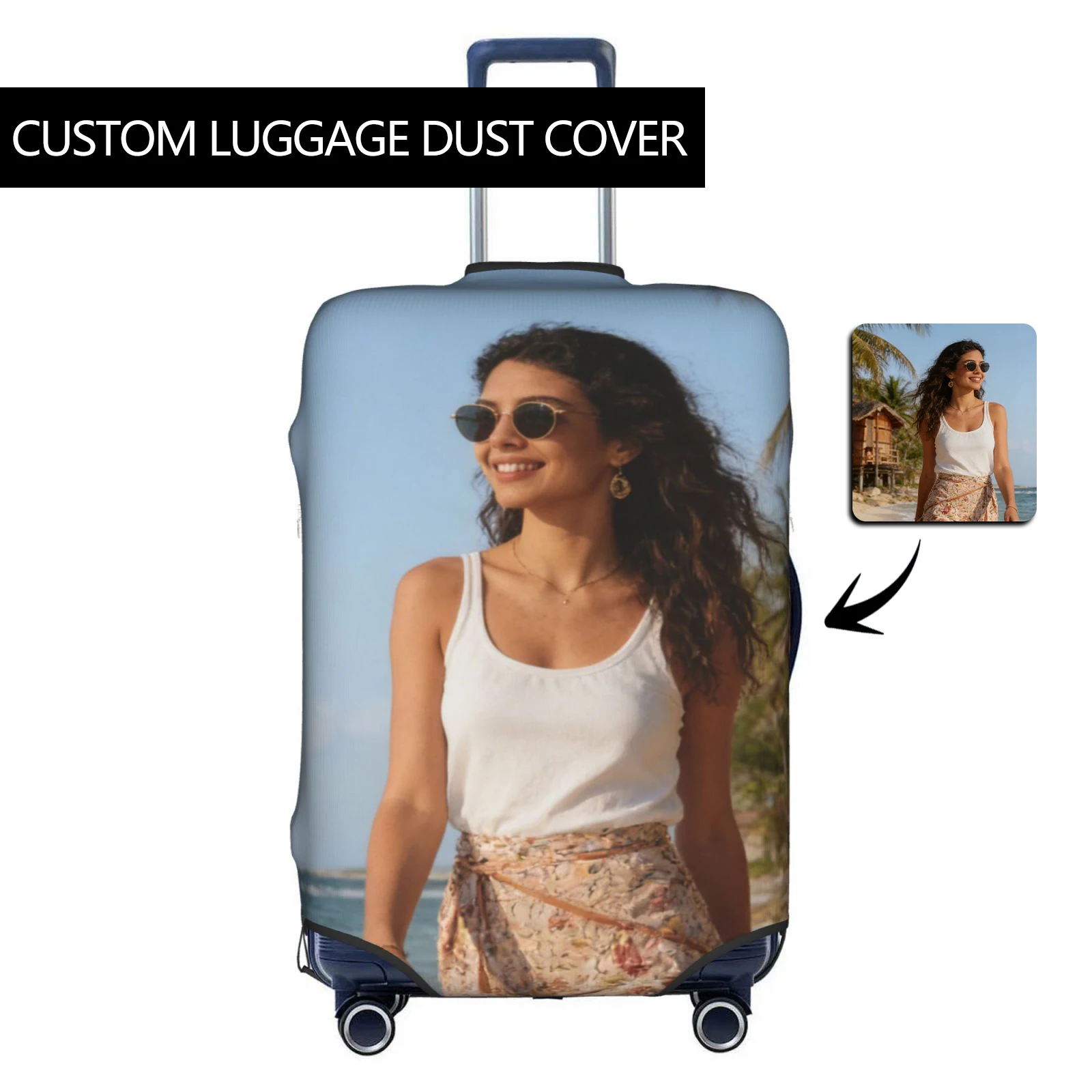Custom Customize Logo Luggage Cover Elastic Your Design Here Travel Suitcase Protective Covers Suit For 18-32 inch
Custom Customize Logo Luggage Cover Elastic Your Design Here Travel Suitcase Protective Covers Suit For 18-32 inch
