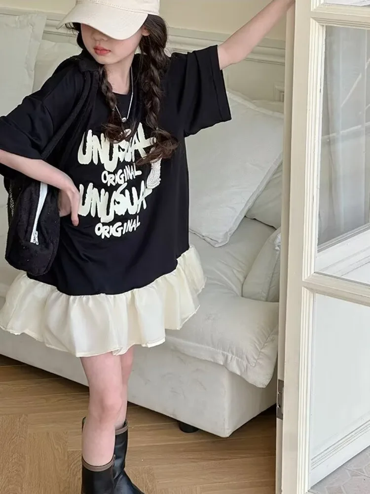 Children's Clothing Girls' Summer Fake Two-piece Dress New Summer Clothing Children's Casual Sweet Short Sleeved Thin Skirt
Children's Clothing Girls' Summer Fake Two-piece Dress New Summer Clothing Children's Casual Sweet Short Sleeved Thin Skirt