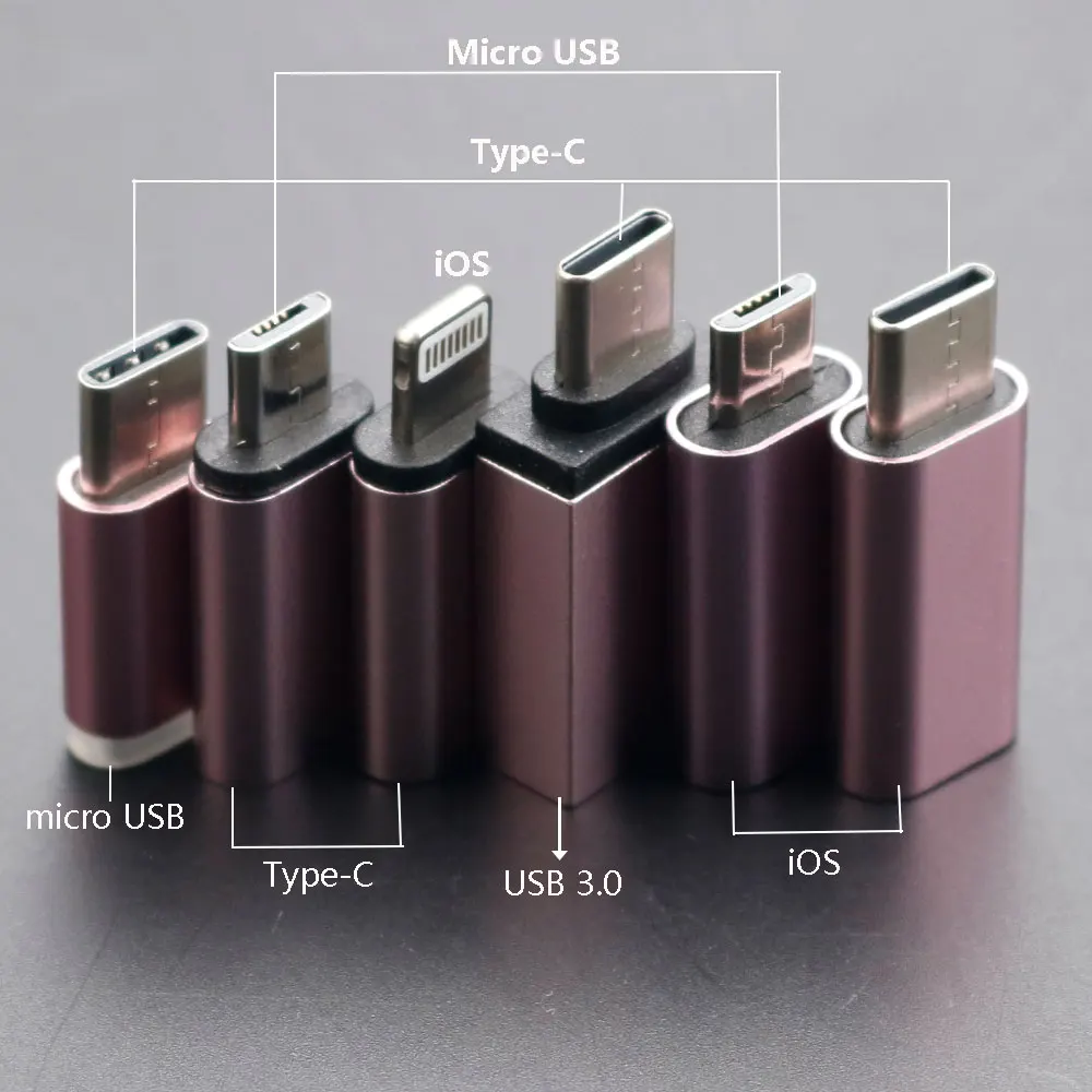 Rose gold 1PCS Micro USB to Converter Adapter For iPhone X 8 7 6 Plus Type C/IOS to Micro USB Adapter For Samsung S8 Xiaomi
Rose gold 1PCS Micro USB to Converter Adapter For iPhone X 8 7 6 Plus Type C/IOS to Micro USB Adapter For Samsung S8 Xiaomi