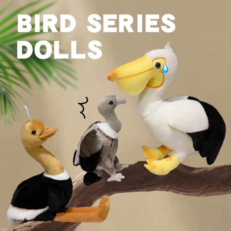 Hot Simulation Bird Series Plush Toys Pelican Vulture Ostrich Fabric Cotten Fill Soft Comfortable Touch Good Gift
Hot Simulation Bird Series Plush Toys Pelican Vulture Ostrich Fabric Cotten Fill Soft Comfortable Touch Good Gift