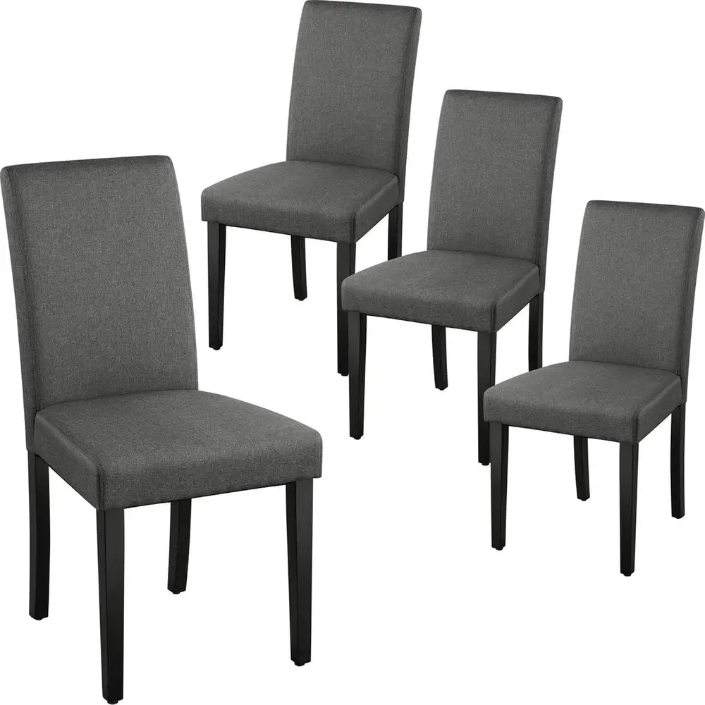 Set of 4 Fabric Upholstered Kitchen Chairs with Padded Seats and Solid Wood Legs for Dining Room/Restaurant, Gray
Set of 4 Fabric Upholstered Kitchen Chairs with Padded Seats and Solid Wood Legs for Dining Room/Restaurant, Gray