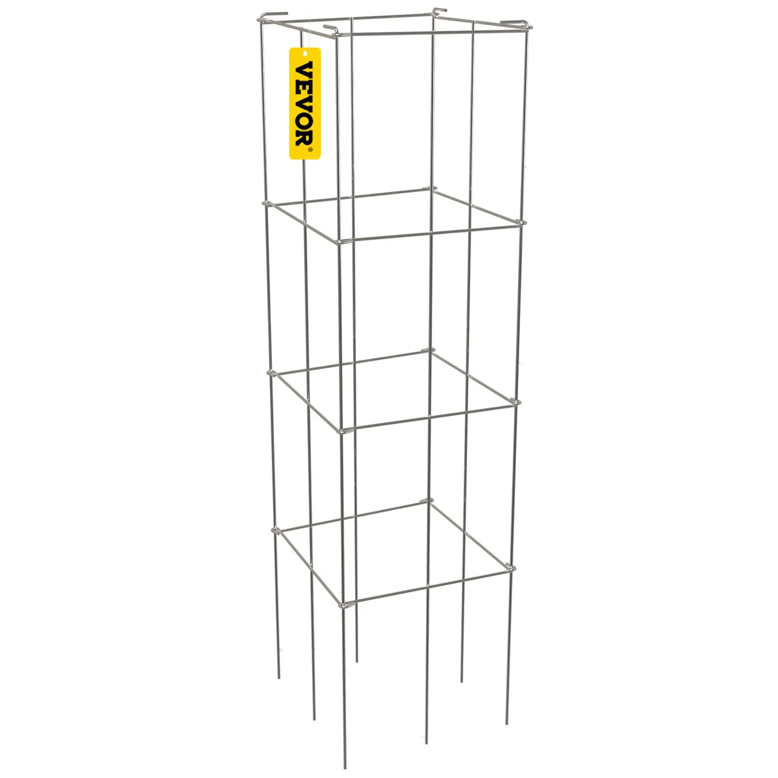 Tomato Cages, 11.8 X 11.8 X 46.1, 5 Packs Square Plant Support Cages, Silver PVC-Coated Steel Tomato Towers For Climbing
Tomato Cages, 11.8 X 11.8 X 46.1, 5 Packs Square Plant Support Cages, Silver PVC-Coated Steel Tomato Towers For Climbing