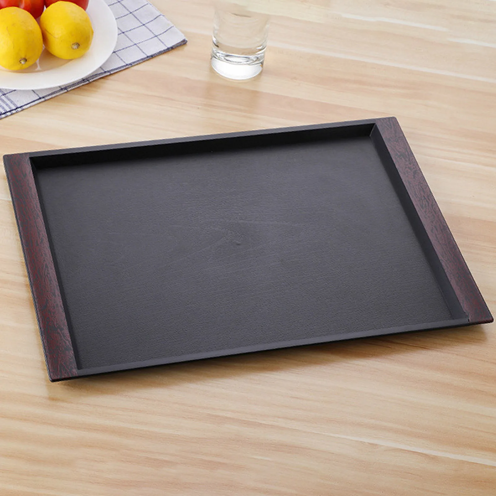 Home Tea Cup Water Cup Plate Durable Smooth Serving Tray with Handle for Serving Appetizers or Drinks
Home Tea Cup Water Cup Plate Durable Smooth Serving Tray with Handle for Serving Appetizers or Drinks