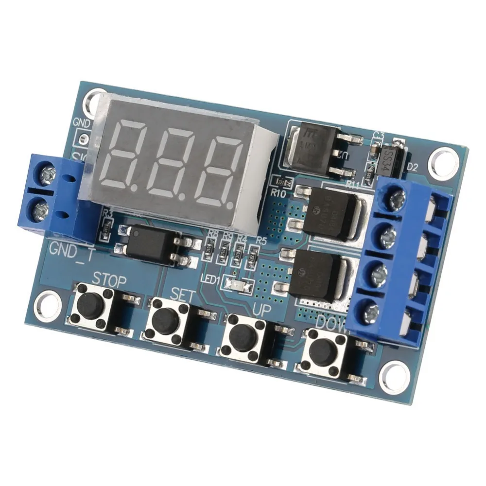 Dual MOS Pulse Signal Cycle Delay Timer Switch 12V-24V 0.1 s to 999 min Cycle Delay Timer Delay Delay On Off Relay Module
Dual MOS Pulse Signal Cycle Delay Timer Switch 12V-24V 0.1 s to 999 min Cycle Delay Timer Delay Delay On Off Relay Module