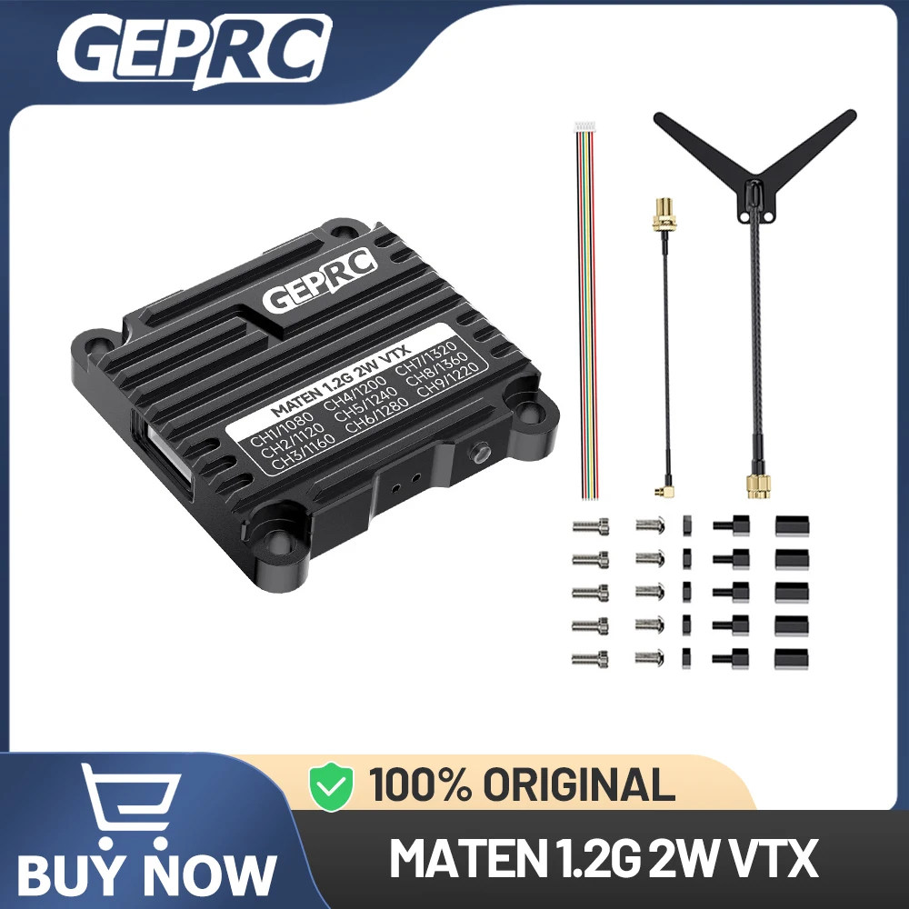 GEPRC MATEN 1.2G 2W VTX 25mW/2000mW Adjustable Power FPV Video Transmitter for DIY RC FPV Quadcopter Freestyle Drone Parts
GEPRC MATEN 1.2G 2W VTX 25mW/2000mW Adjustable Power FPV Video Transmitter for DIY RC FPV Quadcopter Freestyle Drone Parts
