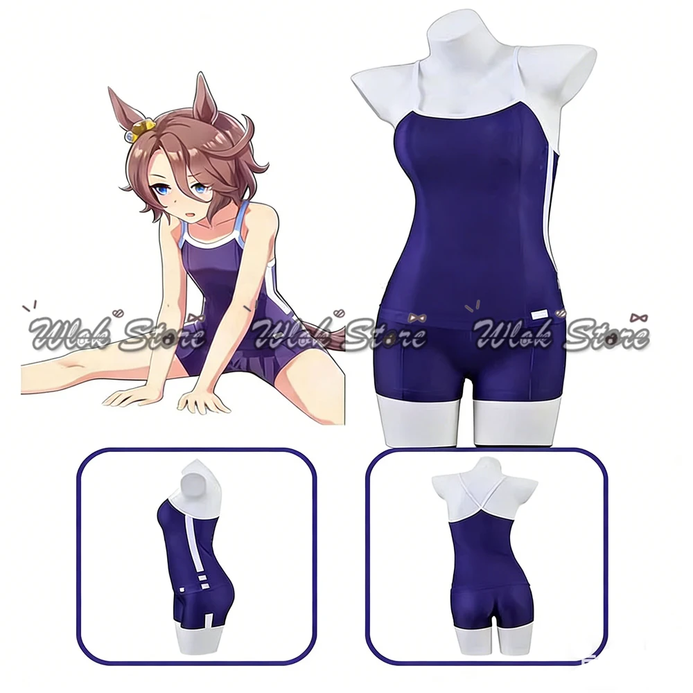 Uma Musume Pretty Derby Cosplay Costume Swimwear Blue Japanese School Swimsuit Two-pieces Women Summer Beach Party Bathing Suit
Uma Musume Pretty Derby Cosplay Costume Swimwear Blue Japanese School Swimsuit Two-pieces Women Summer Beach Party Bathing Suit