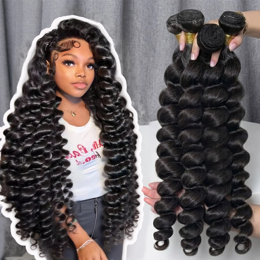 16A Loose Deep Wave Human Hair Bundles Peruvian Hair Weave Wave Bundles 3 Bundles 30 30 30 Inch Raw Human Hair Bundles For Women
16A Loose Deep Wave Human Hair Bundles Peruvian Hair Weave Wave Bundles 3 Bundles 30 30 30 Inch Raw Human Hair Bundles For Women