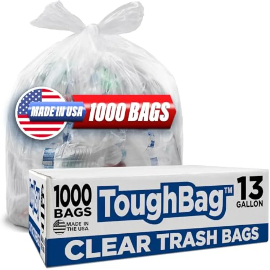 13 Gallon Clear Trash Bags 24 x 33" Can Liners 1000 COUNT Bulk Trash Bag 13 Gallon Tall Kitchen 1000- Made In USA
13 Gallon Clear Trash Bags 24 x 33" Can Liners 1000 COUNT Bulk Trash Bag 13 Gallon Tall Kitchen 1000- Made In USA