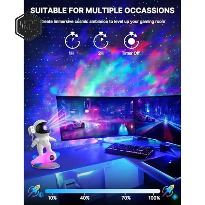 AK25-Astronaut Galaxy Projector, Galaxy Night Light Projector, Space Buddy Projector For Kids With Remote And APP Control
AK25-Astronaut Galaxy Projector, Galaxy Night Light Projector, Space Buddy Projector For Kids With Remote And APP Control