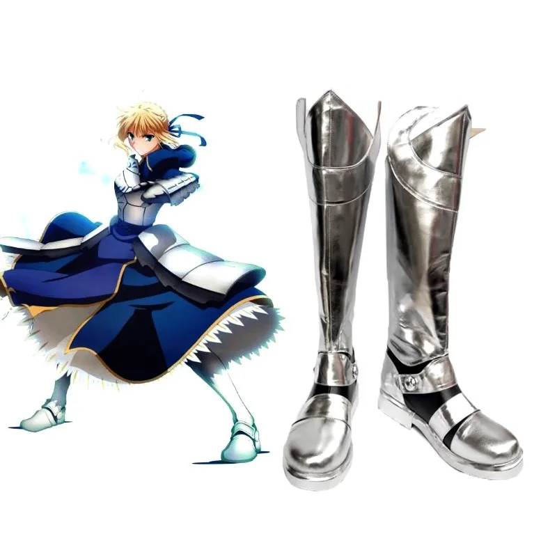 Fate Stay Night Saber Altria Pendragon Косплей Костюм Обувь Аниме Серебристые сапоги из искусственной кожи ручной работы
Fate Stay Night Saber Altria Pendragon Косплей Костюм Обувь Аниме Серебристые сапоги из искусственной кожи ручной работы