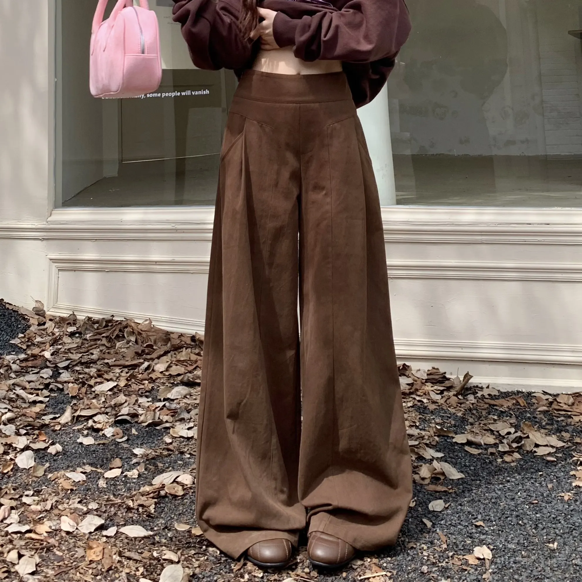 Retro Women's Wide Leg Loose Casual Pants Autumn Winter New Arrival High Waist Pants Korean Lazy Style Coffee Color Trousers
Retro Women's Wide Leg Loose Casual Pants Autumn Winter New Arrival High Waist Pants Korean Lazy Style Coffee Color Trousers