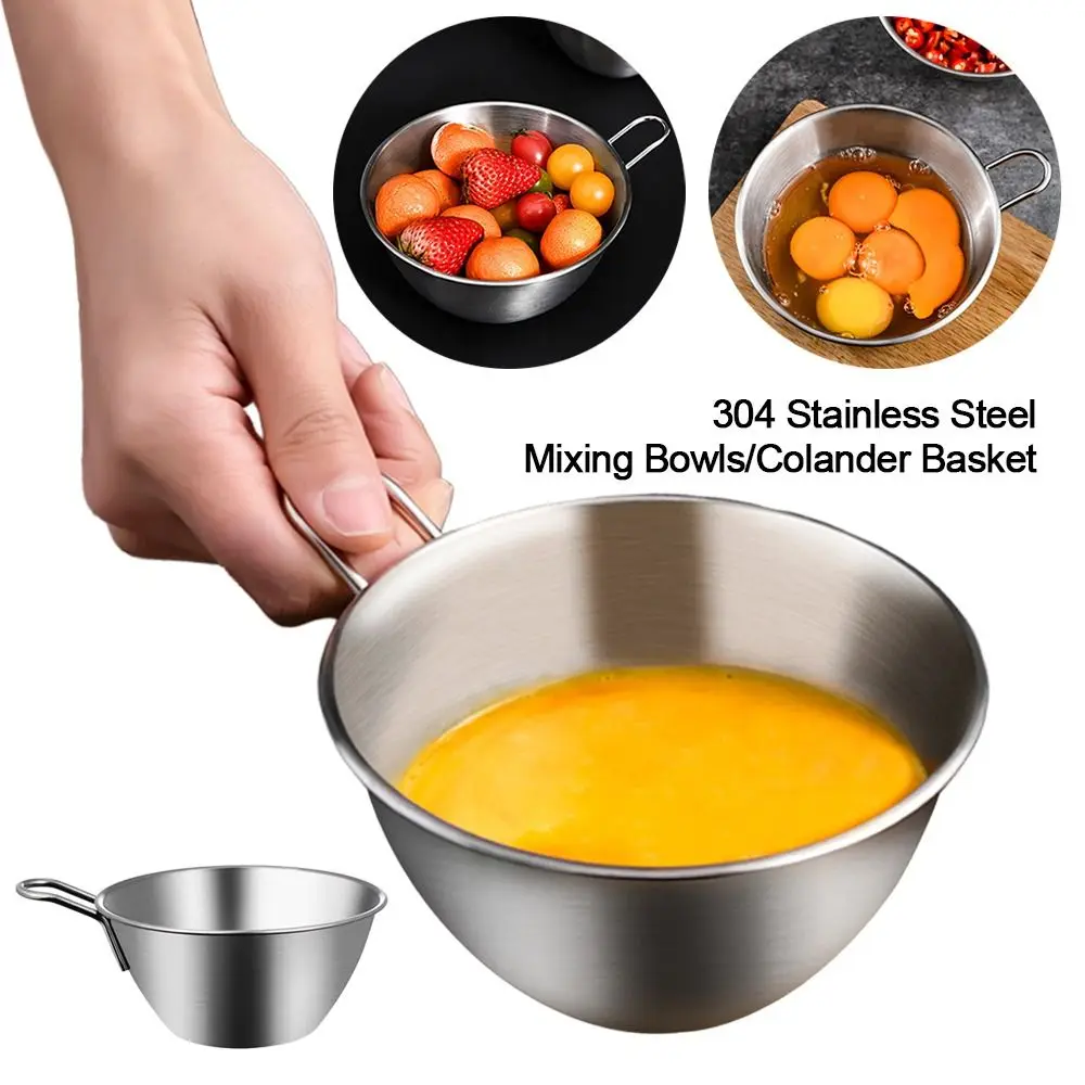 High Quality 304 Stainless Steel Bowl with Handle S/M/L Mixing Bowls with Scale Reusable Fine Mesh Strainer Kitchen Tool
High Quality 304 Stainless Steel Bowl with Handle S/M/L Mixing Bowls with Scale Reusable Fine Mesh Strainer Kitchen Tool