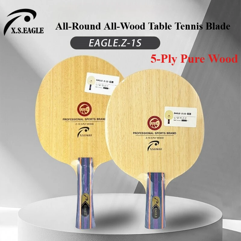 EAGLE Z-1S Table Tennis Blade 5-Ply Pure Wood with Thin Handle Racket All-Round FL/CS Ping Pong Paddle for Beginner Training
EAGLE Z-1S Table Tennis Blade 5-Ply Pure Wood with Thin Handle Racket All-Round FL/CS Ping Pong Paddle for Beginner Training
