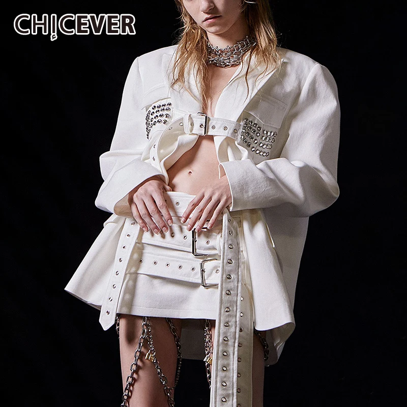 CHICEVER Patchwork Belt Slimming Mini Skirts For Women High Waist Spliced Zipper Streetwear Sexy Solid Bodycon Skirts Female New
CHICEVER Patchwork Belt Slimming Mini Skirts For Women High Waist Spliced Zipper Streetwear Sexy Solid Bodycon Skirts Female New