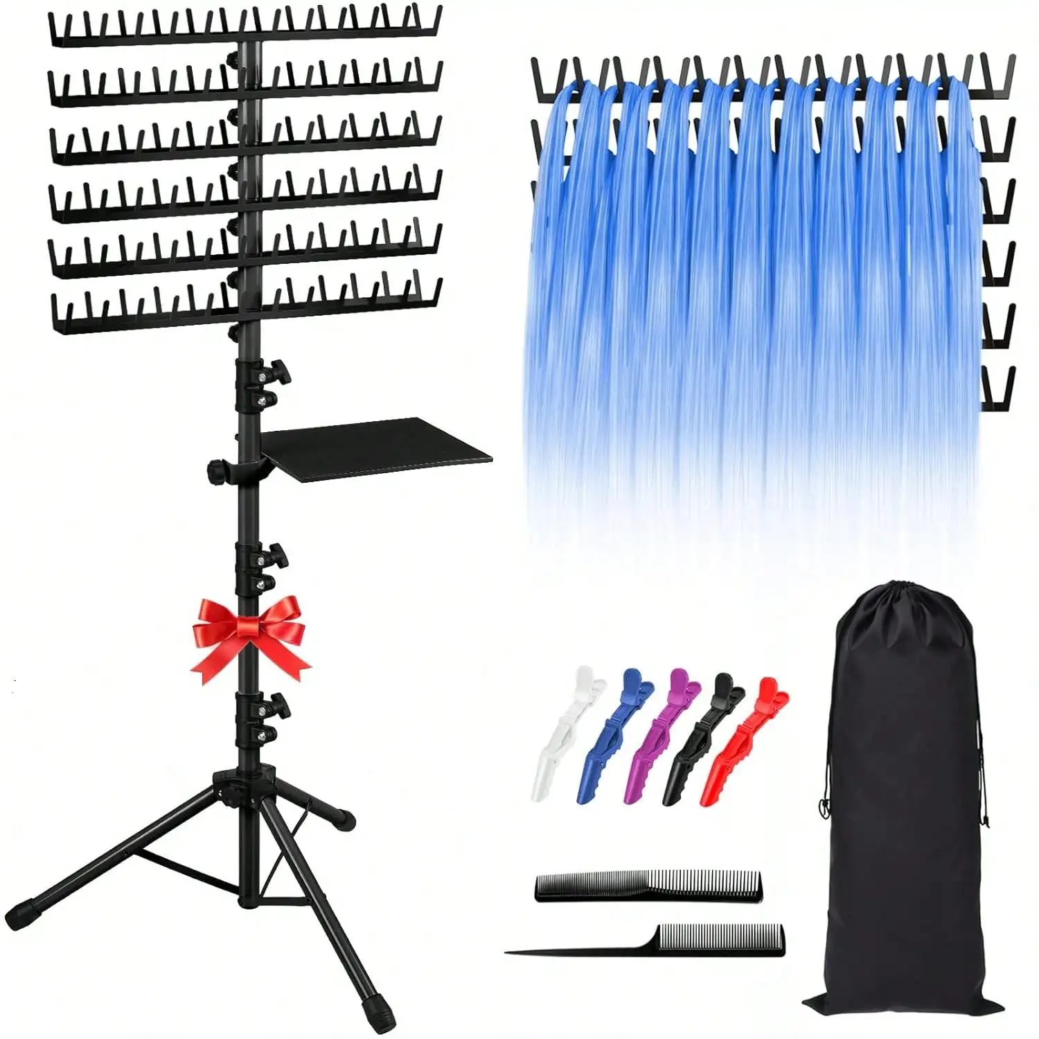 Height Adjustable Braiding Hair Rack With 144 Pegs And Tray
Height Adjustable Braiding Hair Rack With 144 Pegs And Tray