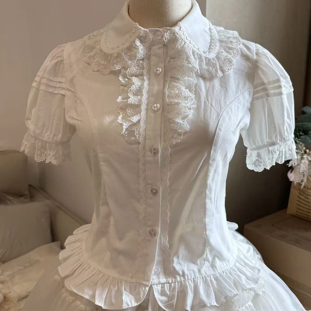 2026 New Original Lolita Top Sweet and Cute Bow White Short Sleeve Women's Top Fashionable and Elegant Lolita Shirt
2026 New Original Lolita Top Sweet and Cute Bow White Short Sleeve Women's Top Fashionable and Elegant Lolita Shirt