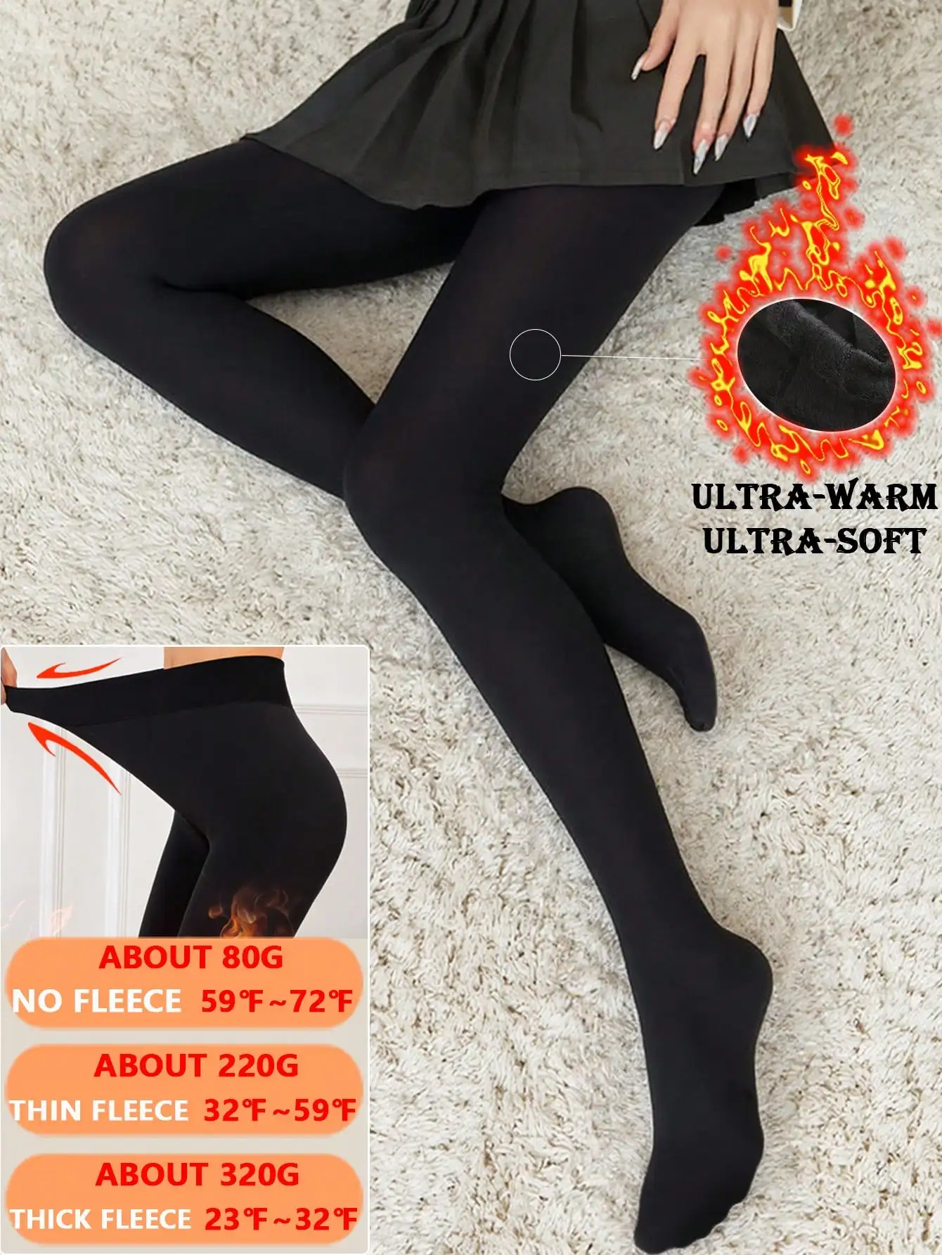 Черные термолеггинсы с флисовой подкладкой, теплые колготки с высокой талией для женщин, бесшовные зимние брюки 80г/220г/320г
Черные термолеггинсы с флисовой подкладкой, теплые колготки с высокой талией для женщин, бесшовные зимние брюки 80г/220г/320г