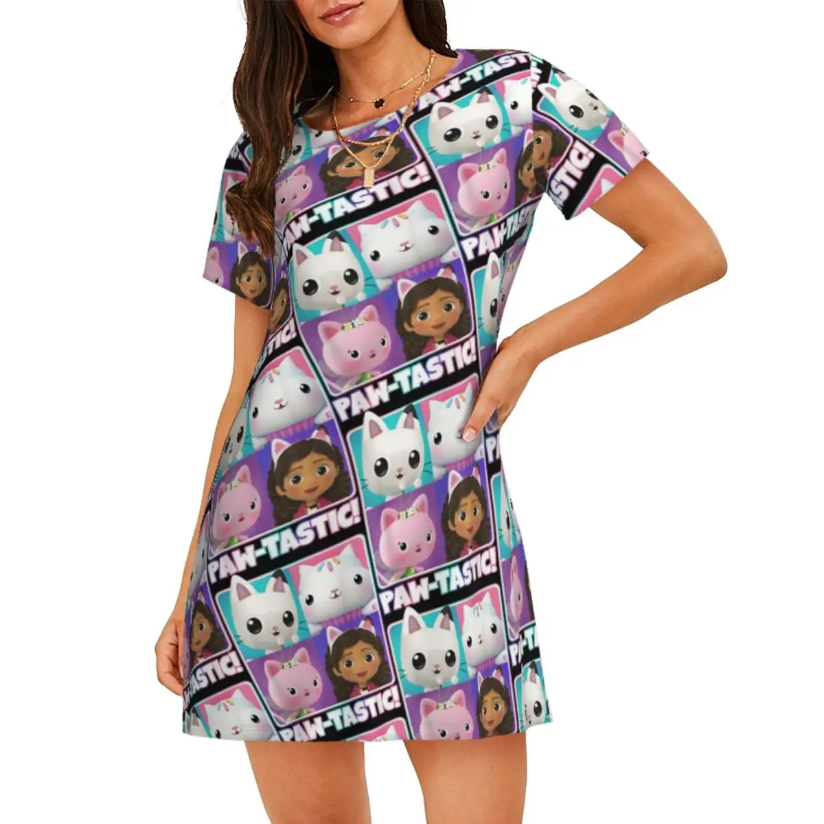 Custom G-Gabbys Dollhouse Short Women Nightdress For Sleeping Womens Sleepshirts Interactive Television Dress Women Nightgowns
Custom G-Gabbys Dollhouse Short Women Nightdress For Sleeping Womens Sleepshirts Interactive Television Dress Women Nightgowns