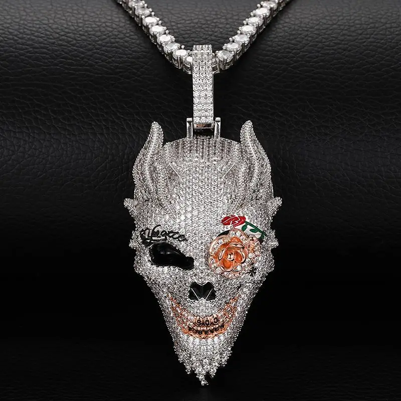 Full Diamond Rose Skull Pendant Necklace Trendy Men and Women Hip Hop Necklace Accessories
Full Diamond Rose Skull Pendant Necklace Trendy Men and Women Hip Hop Necklace Accessories