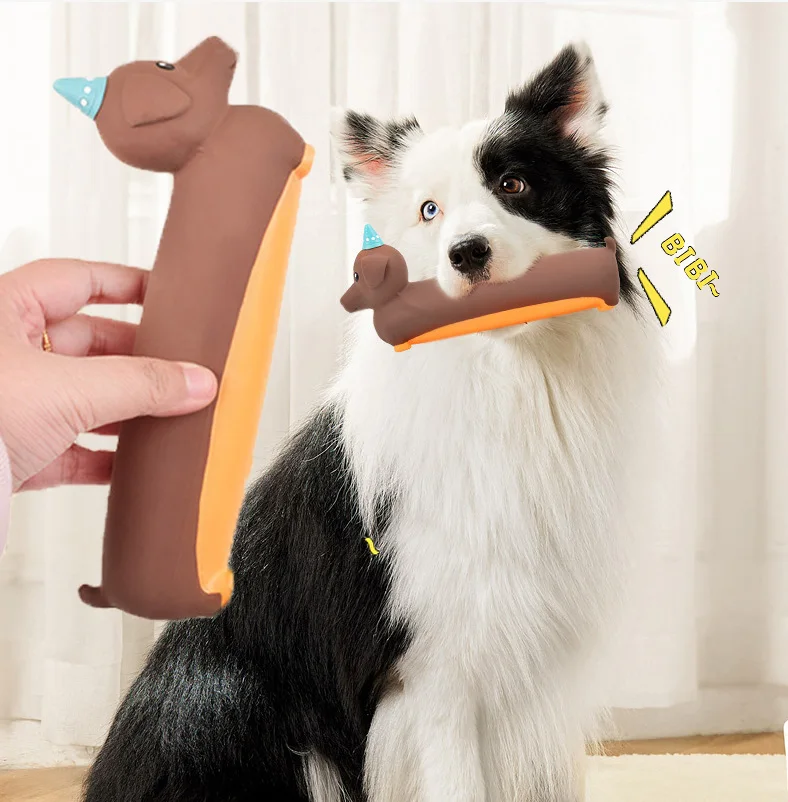 Dog Chew Toy Silicone Simulated Dachshund Modeling Squeaky Interactive Puppy Toy Bite Resistant Dog Accessories
Dog Chew Toy Silicone Simulated Dachshund Modeling Squeaky Interactive Puppy Toy Bite Resistant Dog Accessories