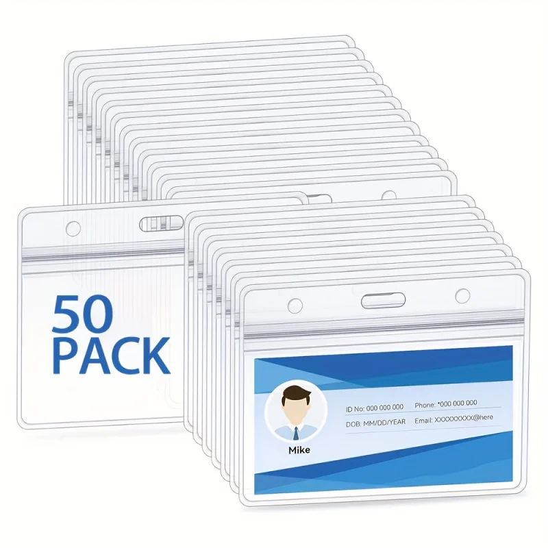 50Прозрачный зажим дляID-карты с застежкой-молнией из ПВХ — водонепроницаемый, герметичный держатель для бейджа, для медсестер и персонала, для офисного использования | Сранить стань
50Прозрачный зажим дляID-карты с застежкой-молнией из ПВХ — водонепроницаемый, герметичный держатель для бейджа, для медсестер и персонала, для офисного использования | Сранить стань