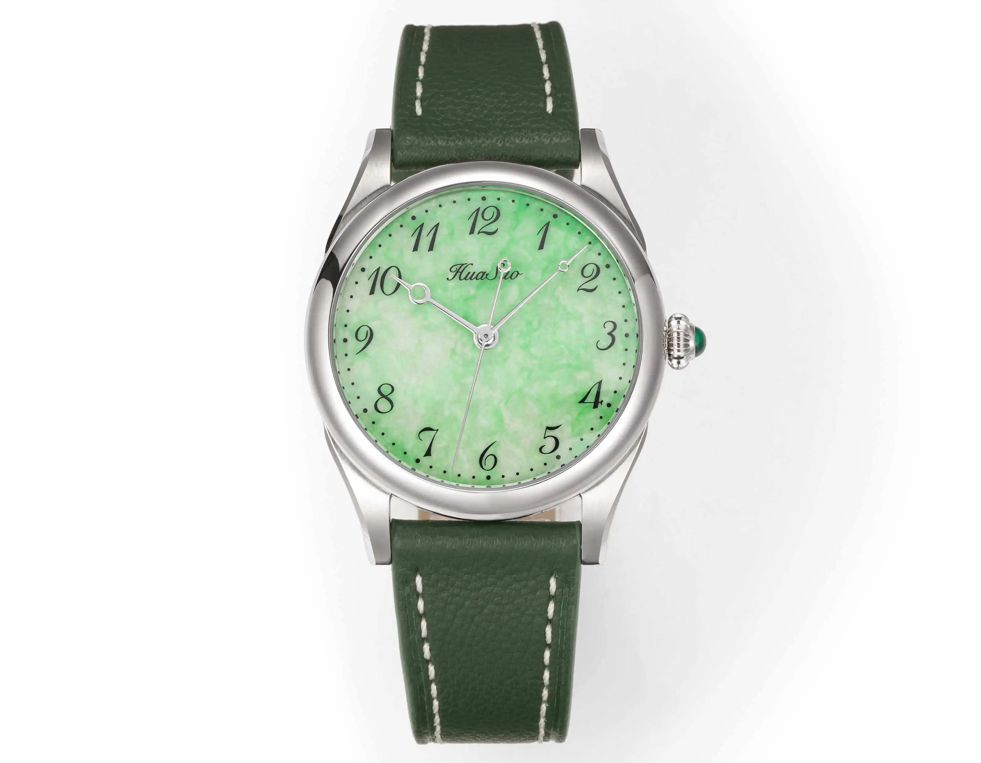 HUASUO Natural Jade Face Watch Cui Yun Fenghua Wrist Treasure Men's Watch SW200 movement
HUASUO Natural Jade Face Watch Cui Yun Fenghua Wrist Treasure Men's Watch SW200 movement