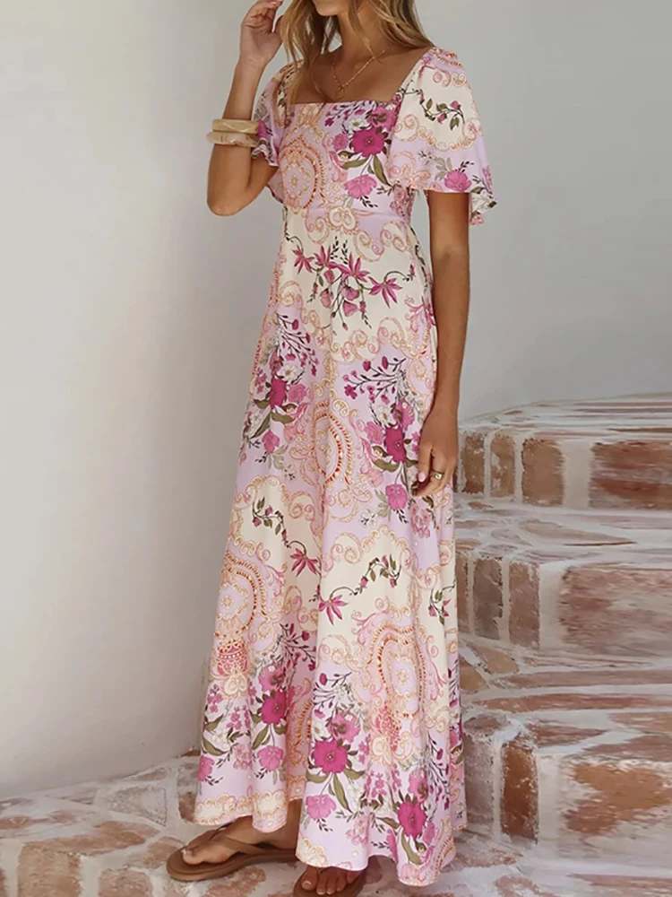 Летние повседневные вечерние платья с карманами, модное платье с короткими рукавами и цветочным принтом, новое женское элегантное длинное платье с высокой талией для отпуска
Летние повседневные вечерние платья с карманами, модное платье с короткими рукавами и цветочным принтом, новое женское элегантное длинное платье с высокой талией для отпуска