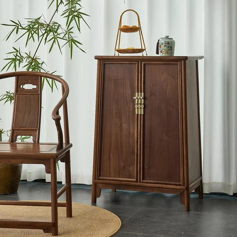 Song Dynasty Aesthetic Black Walnut Side Cabinet Simple New Chinese Style Corner Cabinet Xuan Cabinet Study Tea Room Locker
Song Dynasty Aesthetic Black Walnut Side Cabinet Simple New Chinese Style Corner Cabinet Xuan Cabinet Study Tea Room Locker
