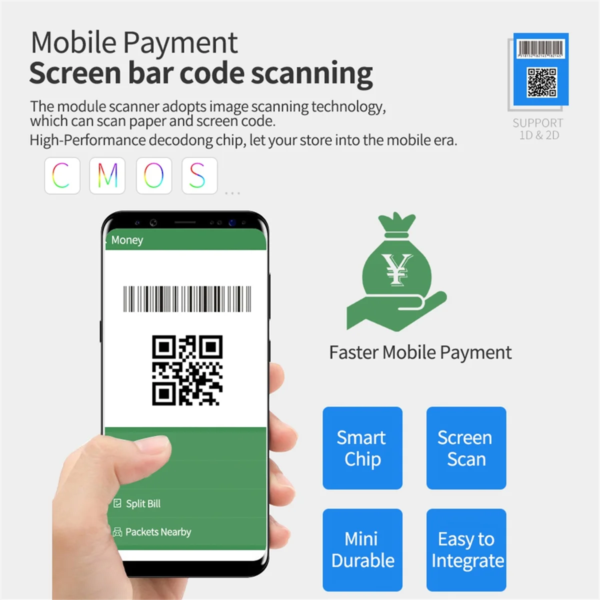 ABAN Embedded Barcode Scanner Self-Induction 1D/2D/QR Bar Code Reader Module USB Scanner for Gate Machine Tickets Checking
ABAN Embedded Barcode Scanner Self-Induction 1D/2D/QR Bar Code Reader Module USB Scanner for Gate Machine Tickets Checking