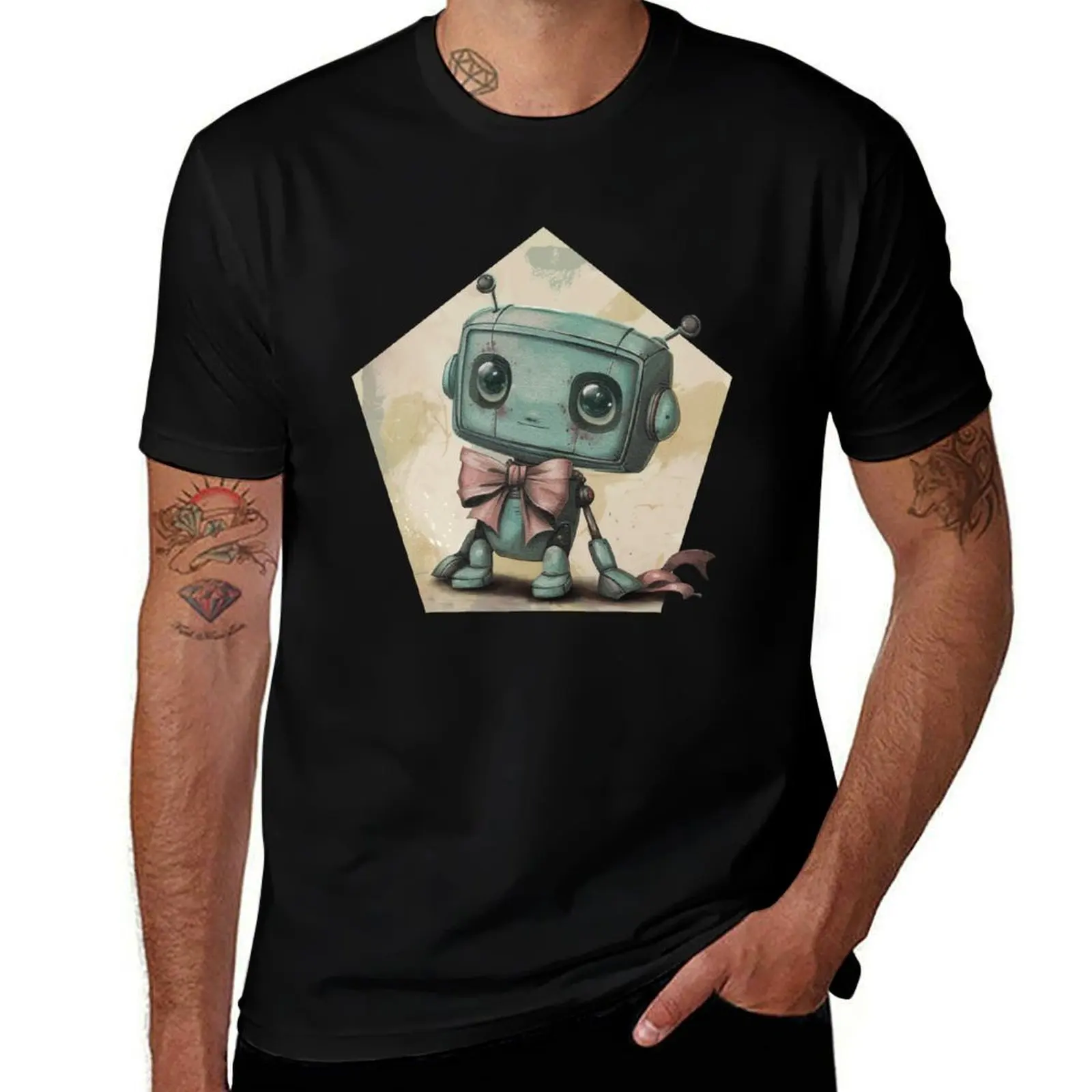 Quirky Robotic Character T-Shirt Clothing blanks T-shirts man T-shirts for men cotton
Quirky Robotic Character T-Shirt Clothing blanks T-shirts man T-shirts for men cotton