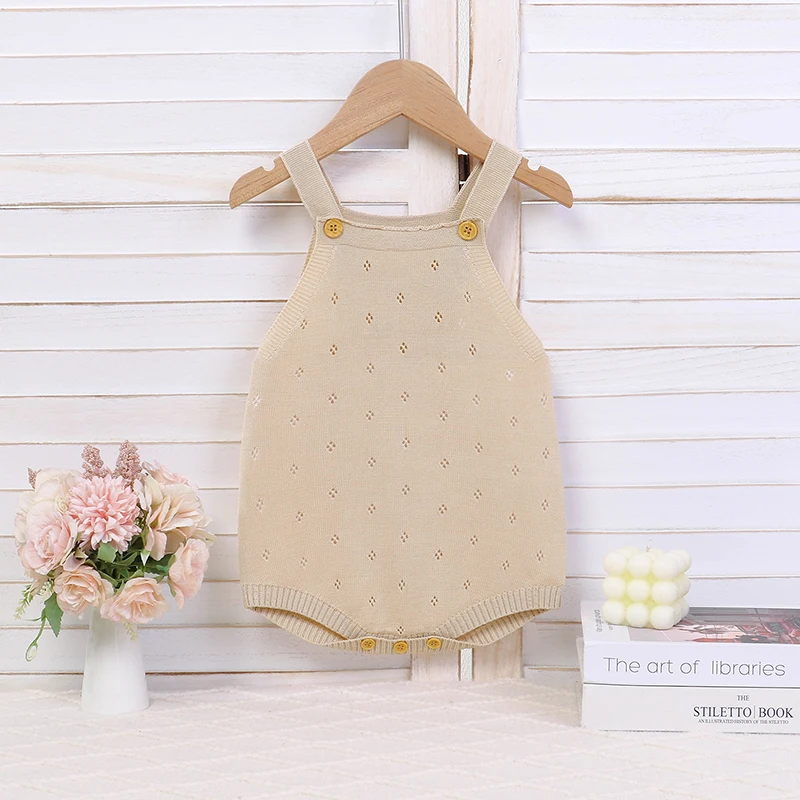 Baby Bodysuit Knitted Infant Girl Toddler Clothes Fashion Solid Hollow Out 0-18M Overalls Boy Newborn Jumpsuit Sleeveless Summer
Baby Bodysuit Knitted Infant Girl Toddler Clothes Fashion Solid Hollow Out 0-18M Overalls Boy Newborn Jumpsuit Sleeveless Summer