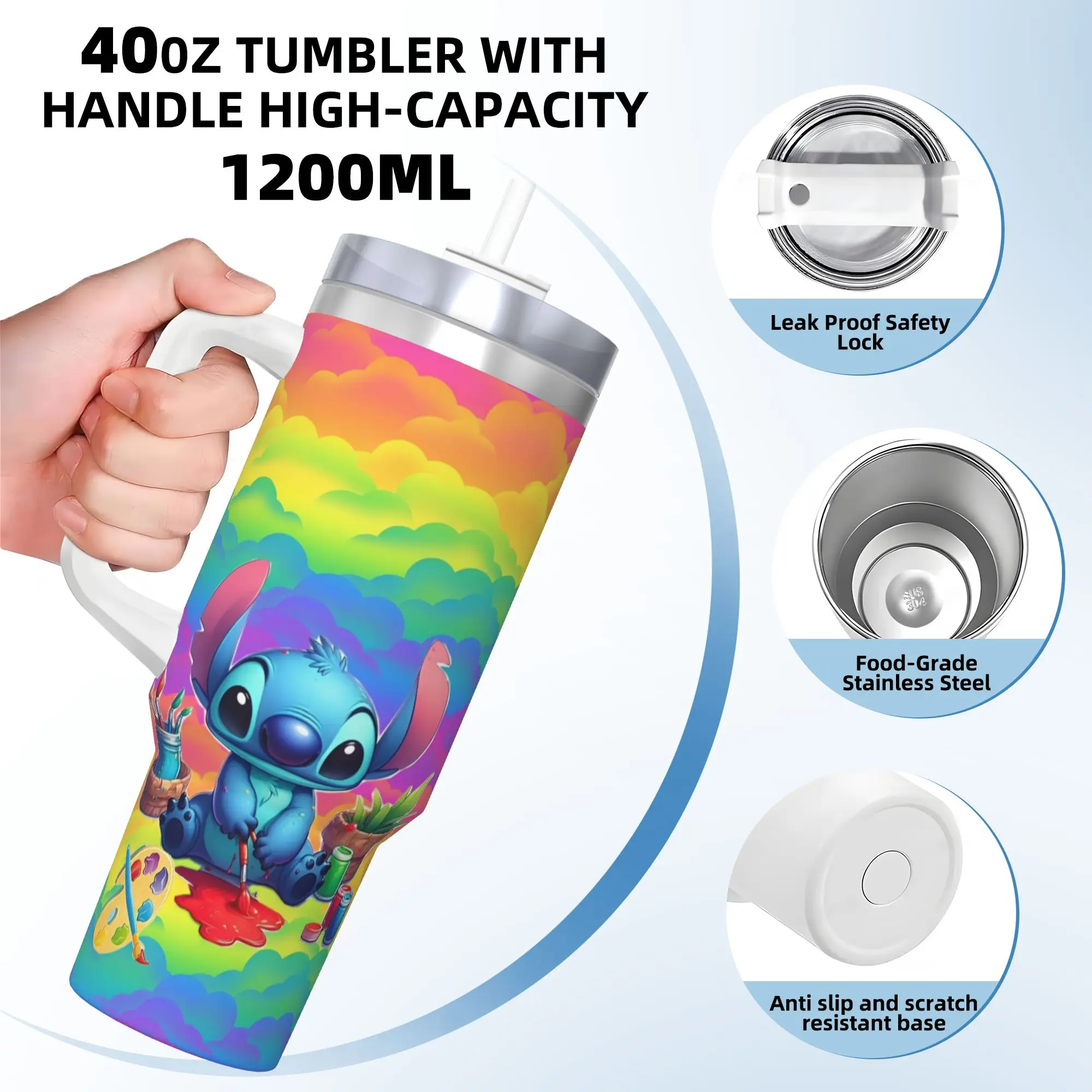 Термокружка из нержавеющей стали с радужным принтом, большая кружка для кофе, сохраняющая тепло, для холодных напитков, молока, воды
Термокружка из нержавеющей стали с радужным принтом, большая кружка для кофе, сохраняющая тепло, для холодных напитков, молока, воды