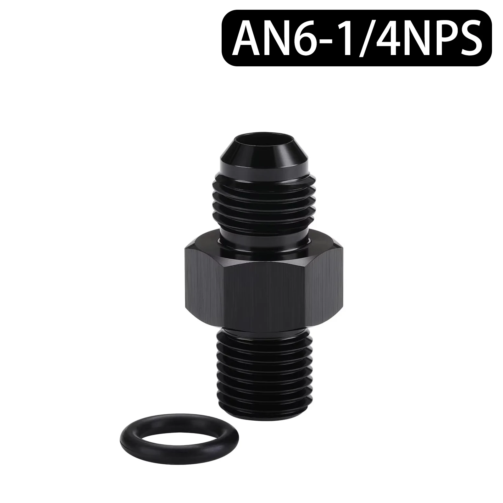 AN6 to 1/4NPS Adapter Fitting, Black Aluminum 6AN Male Flare to 1/4 NPSM Connector, Universal 4L80E Transmission Cooler Pipeline
AN6 to 1/4NPS Adapter Fitting, Black Aluminum 6AN Male Flare to 1/4 NPSM Connector, Universal 4L80E Transmission Cooler Pipeline