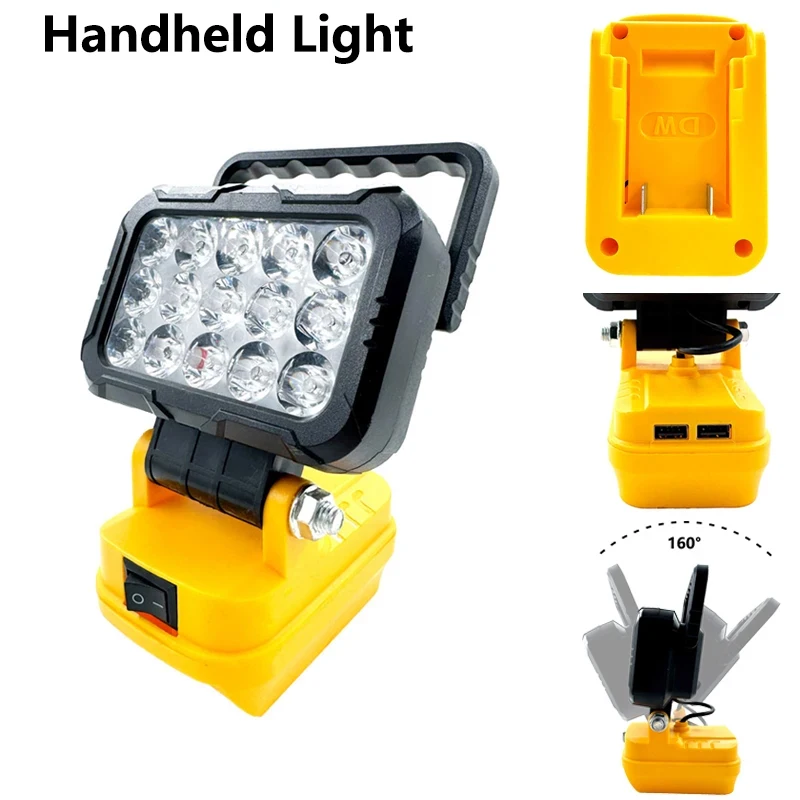 15 Beads 3 inch Portable Flashlight Flood Lights Cordless for Dewalt 18V Battery Outdoor Emergency Tool Lamp Flashlight With USB
15 Beads 3 inch Portable Flashlight Flood Lights Cordless for Dewalt 18V Battery Outdoor Emergency Tool Lamp Flashlight With USB